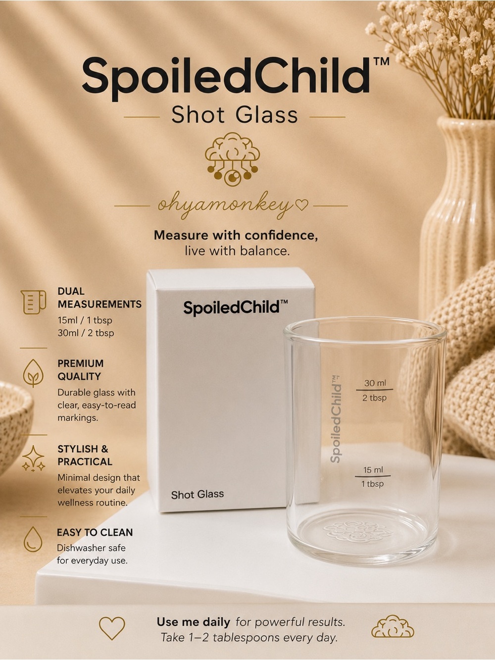 SpoiledChild™ Clear Shot Glass